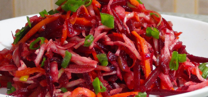 Салат из свеклы с овощами